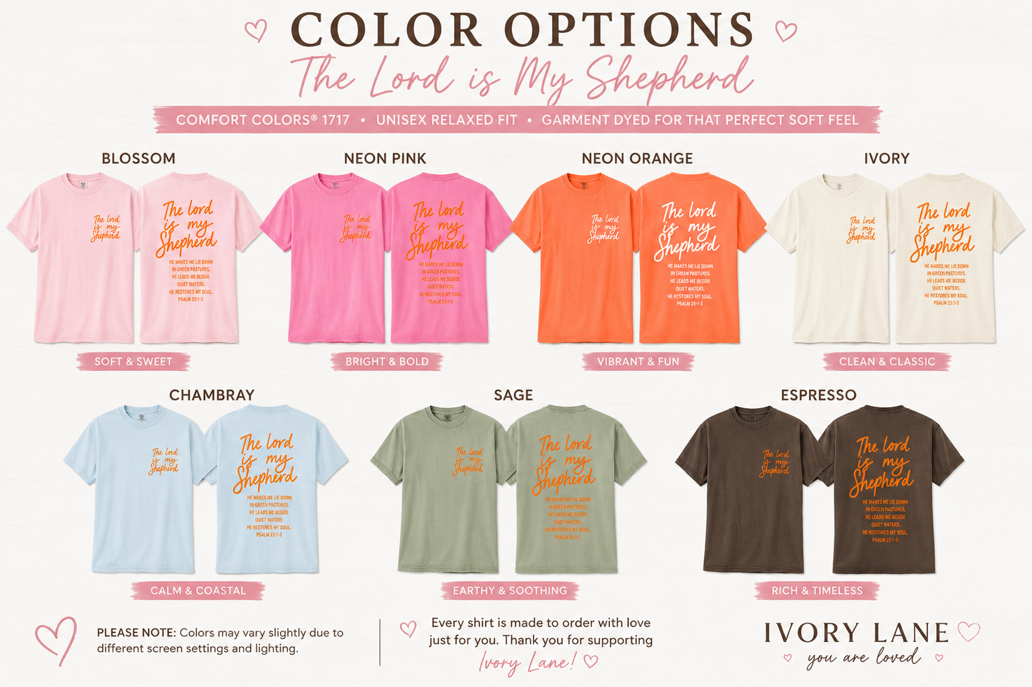 The Lord Is My Shepherd | Adult Comfort Colors® Tee