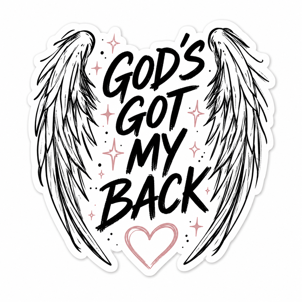 God's Got My Back Vinyl Sticker