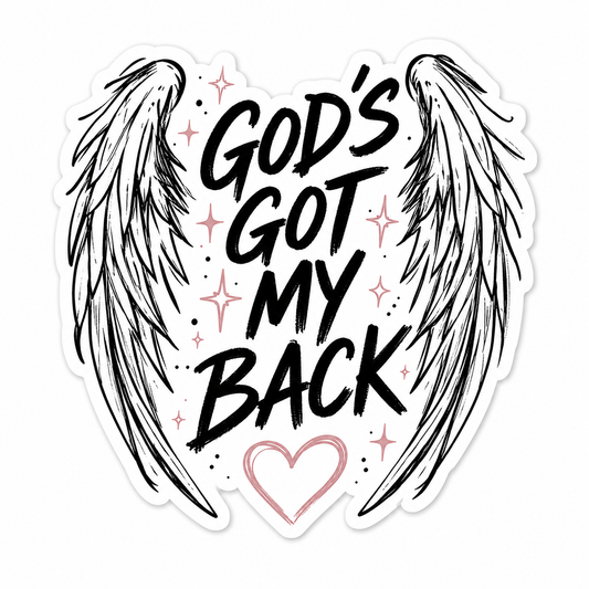 God's Got My Back Vinyl Sticker