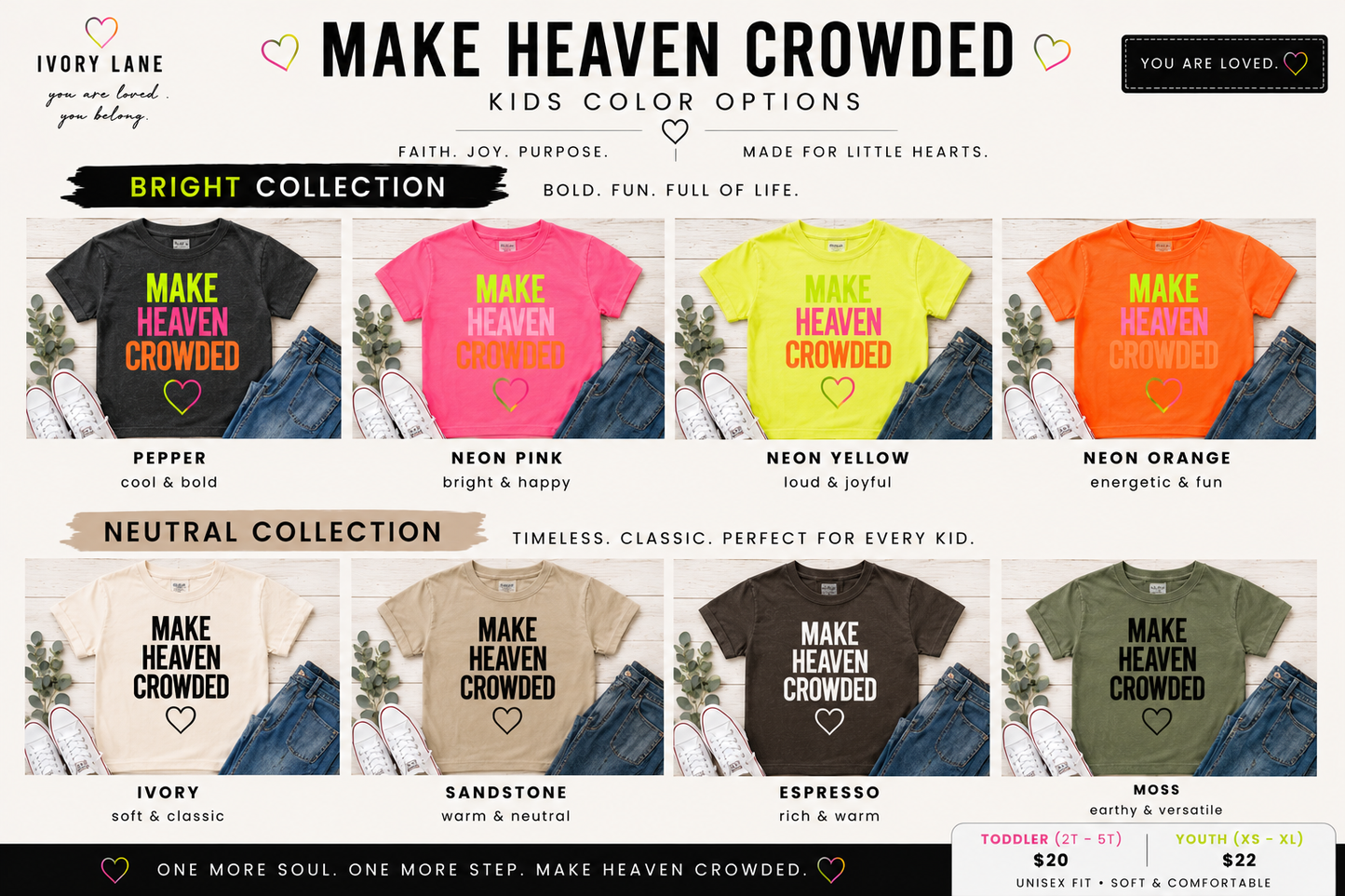 Make Heaven Crowded | Kids Tee