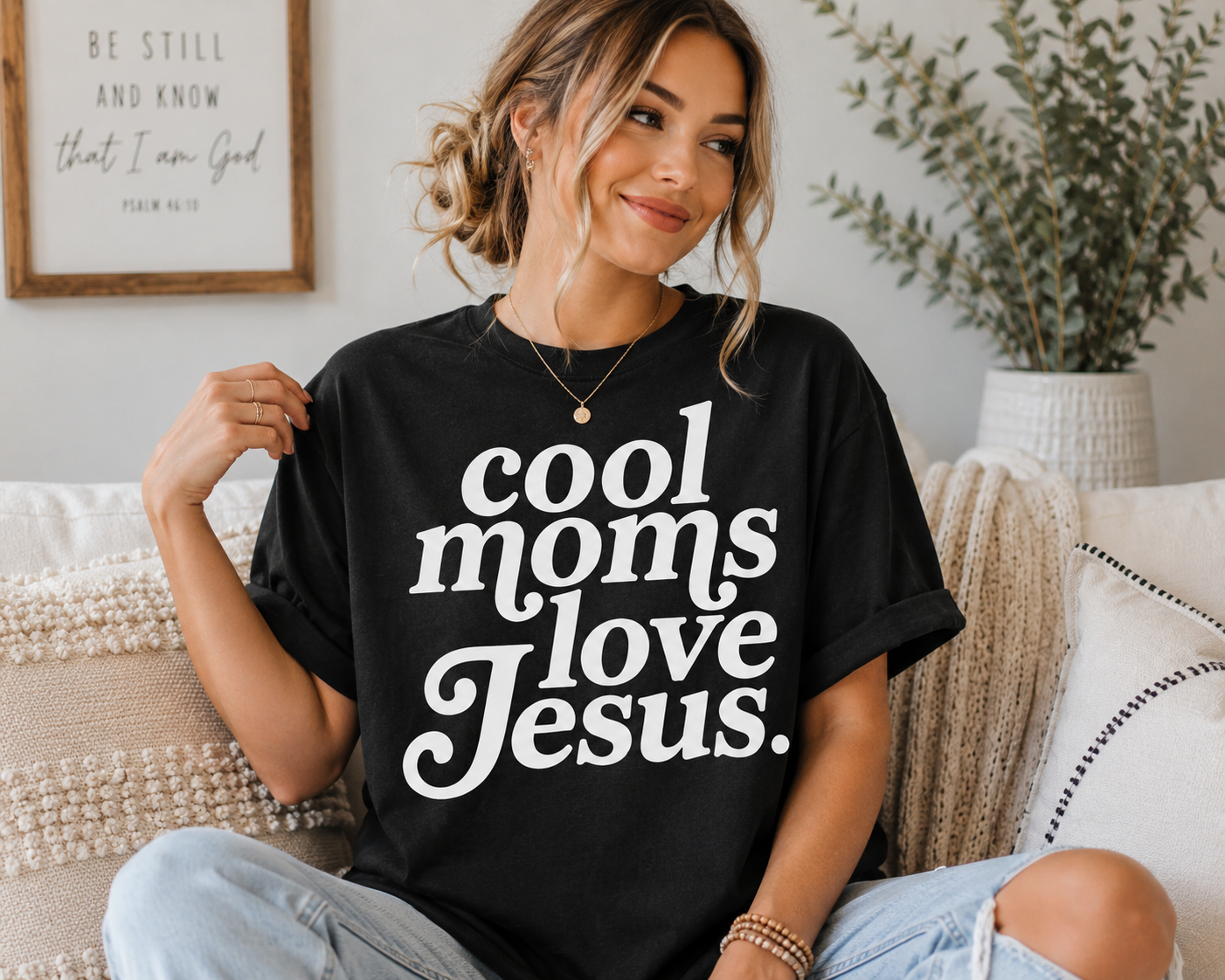 Cool Moms Love Jesus Tee