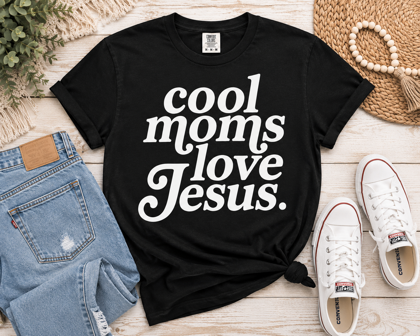 Cool Moms Love Jesus Tee