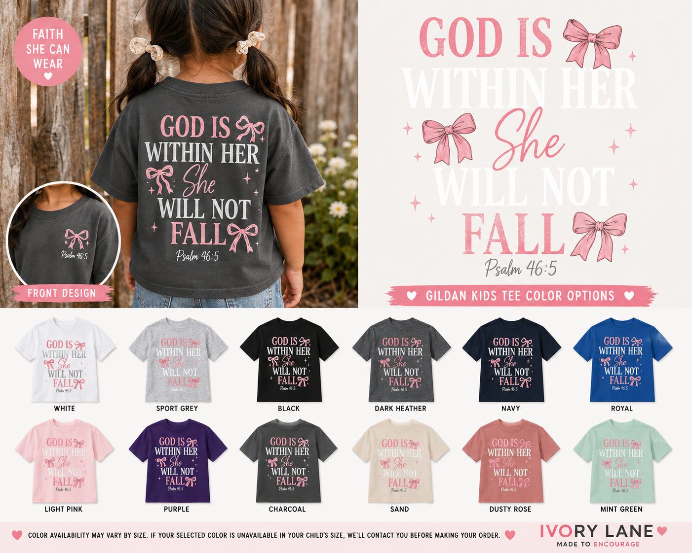 God is Within Her, She Will Not Fall Shirt