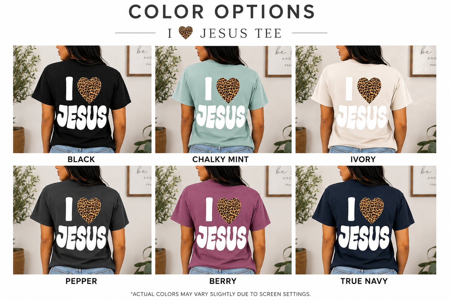 I ❤️ JESUS Leopard Heart Tee