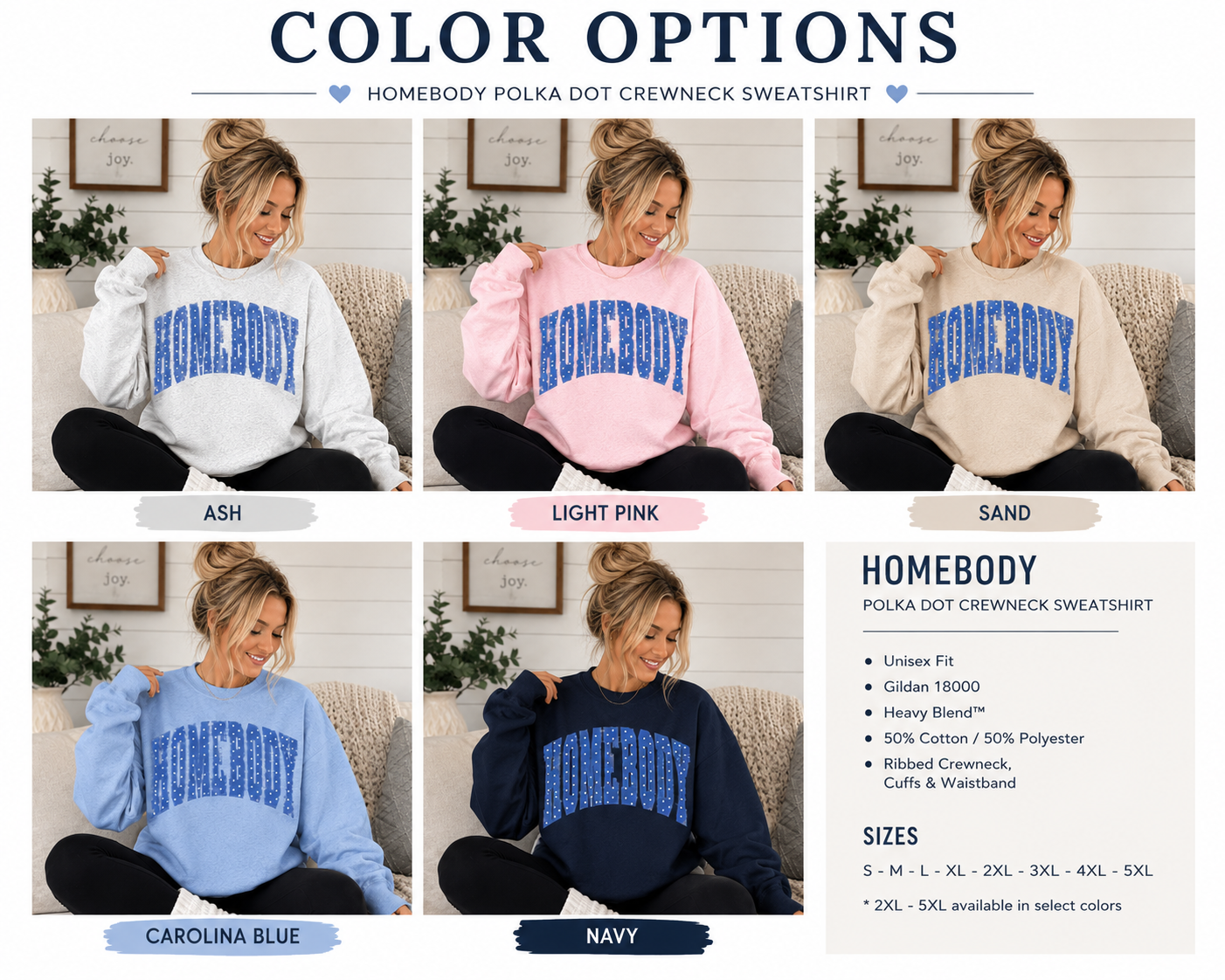 HOMEBODY Polka Dot Crewneck Sweatshirt